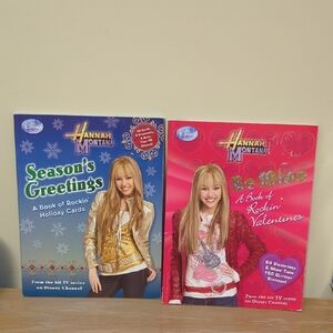 Hannah Montana Holiday & Valentine Card Books - Pink and Blue